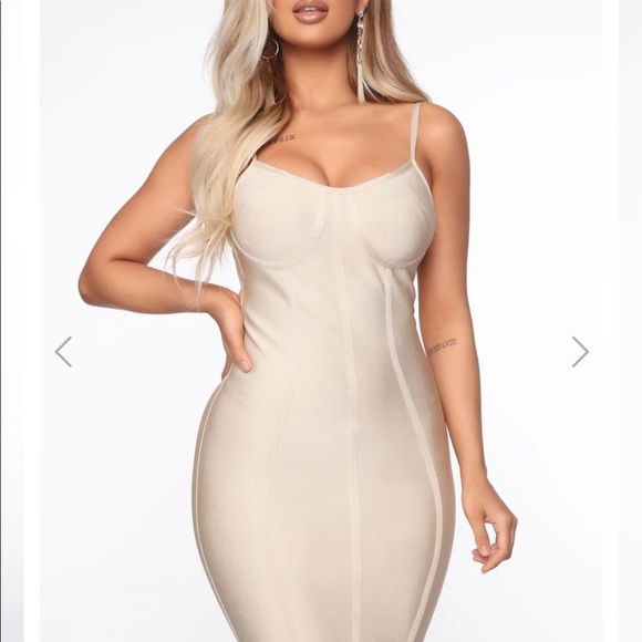 Fashion nova Taupe mini dress - Picture 3 of 4